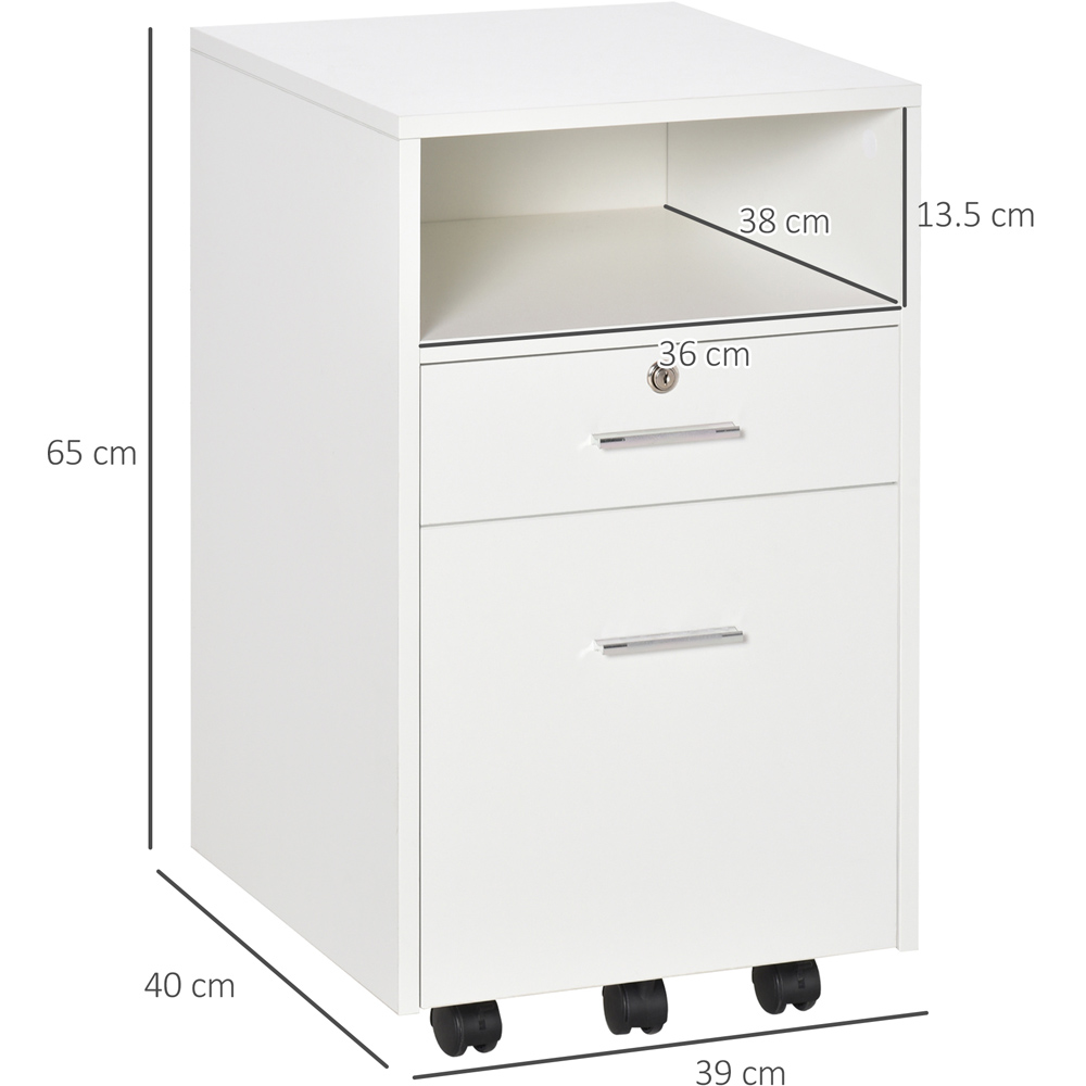 Portland Vinsetto White Mobile Home Filing Cabinet Image 8