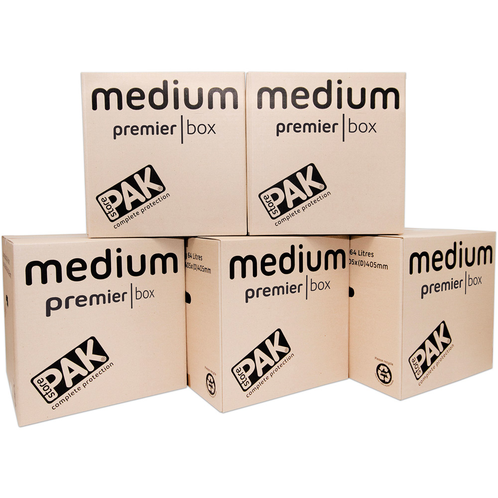 StorePAK Heavy Duty Storage Box Medium 5 Pack Image
