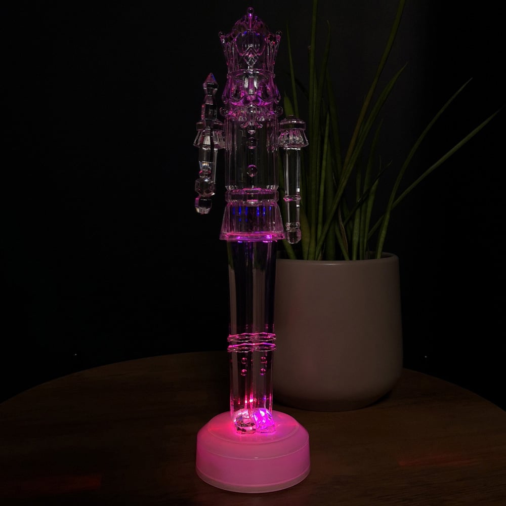 Samuel Alexander Clear Acrylic Nutcracker LED Christmas Decoration Image 6