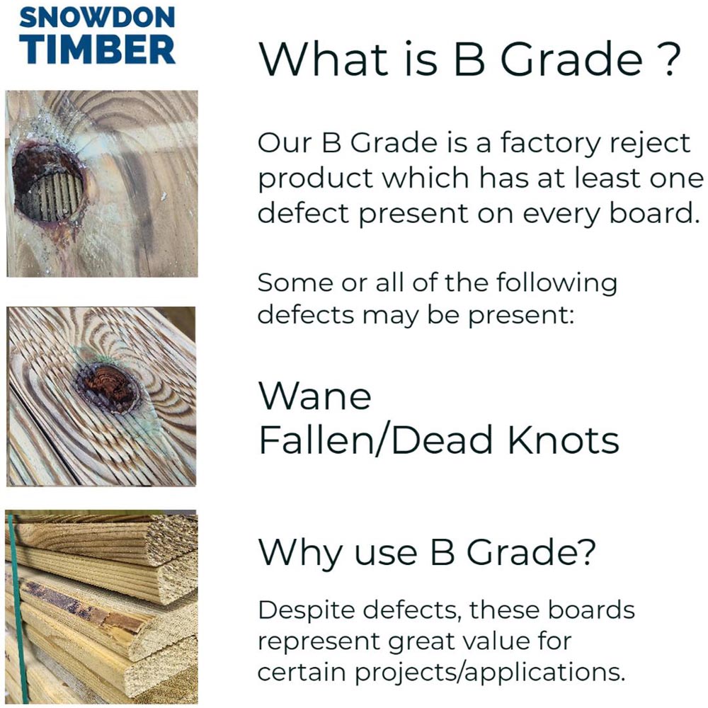 Snowdon Timber Brown Pressure Treated Decking Board 2.4m 10 Pack Image 4