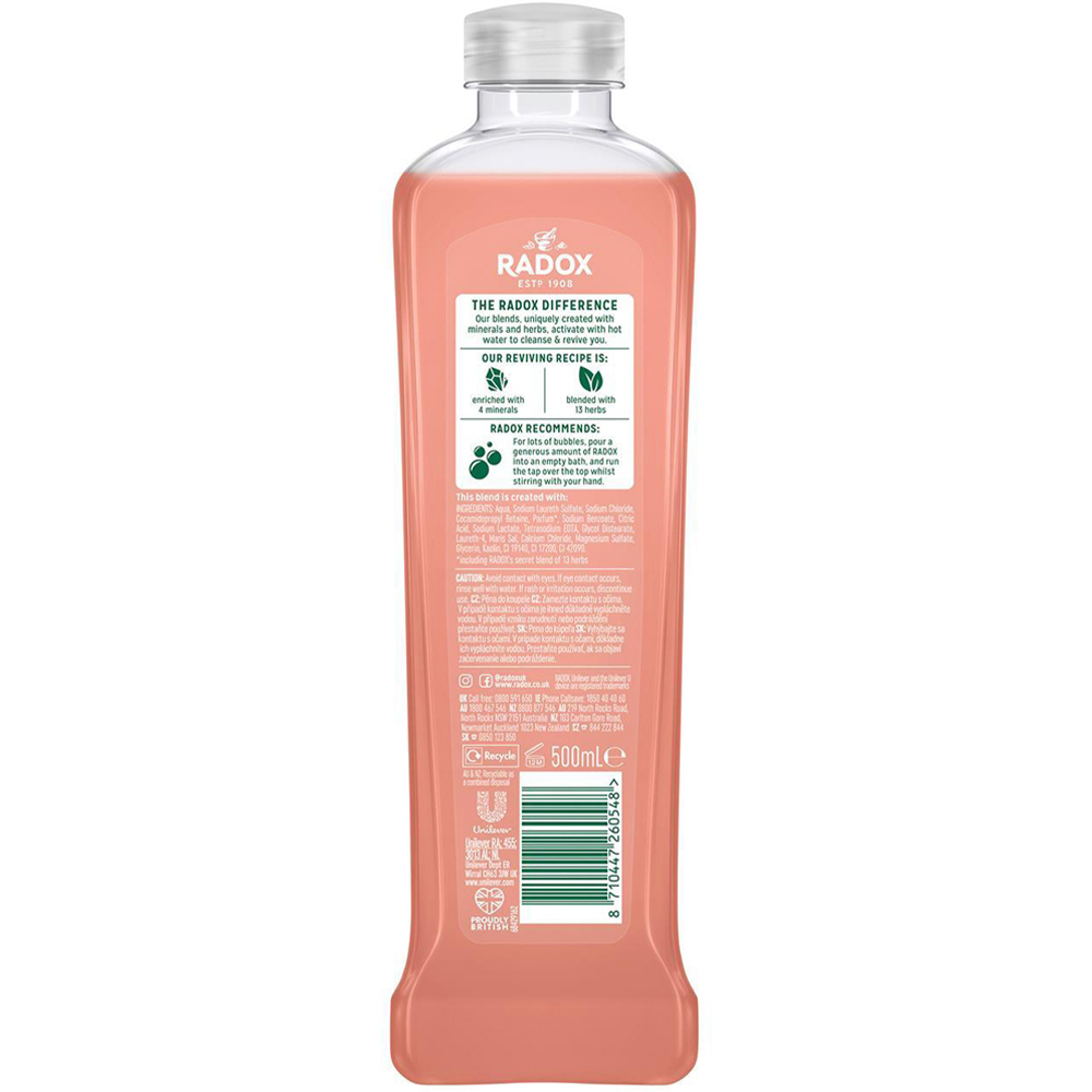 Radox 100% Nature Inspired Fragrance Feel Detoxed Bath Soak 500ml 6 Pack Image 4