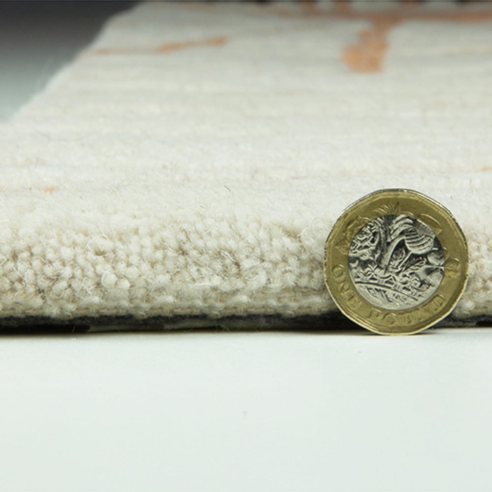 Esselle Home Aura Starburst Natural and Orange Rug 120 x 170cm Image 4