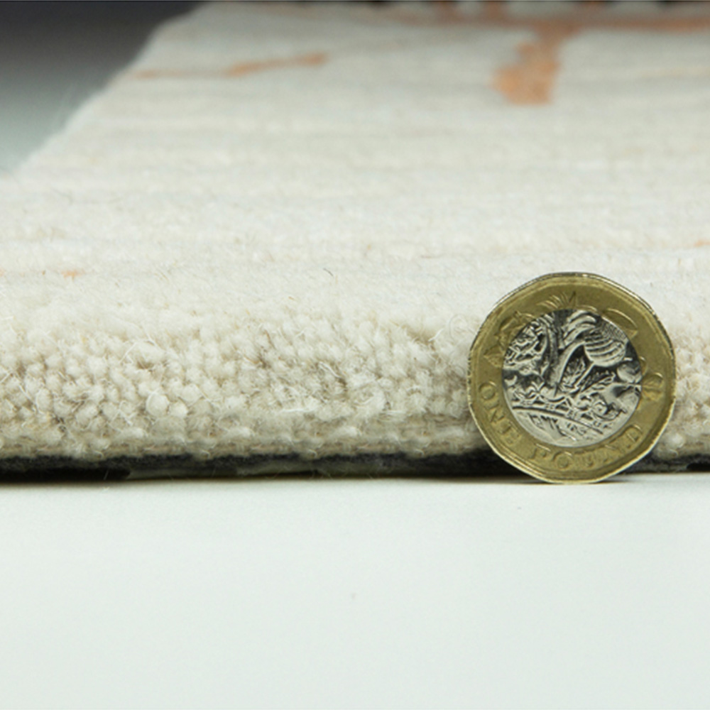 Esselle Home Aura Starburst Natural and Orange Rug 160 x 230cm Image 4