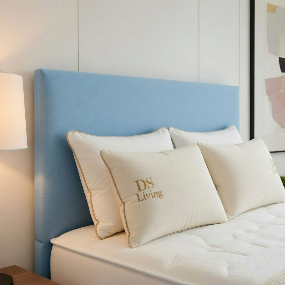 DS Living Prima Single Sky Blue Plush Divan Bed Image 2