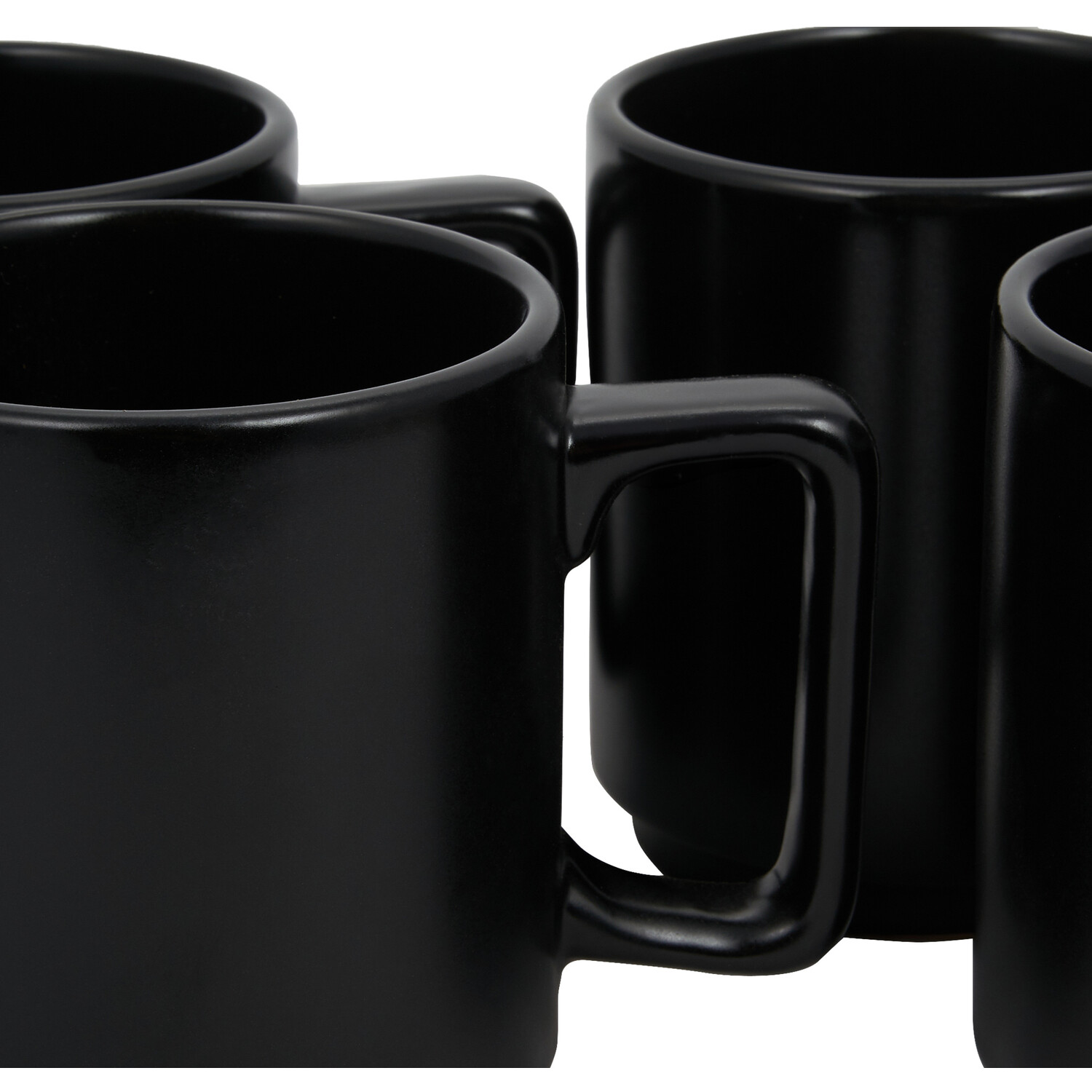 Set of 4 Malmo Stacking Mugs - Black Image 4
