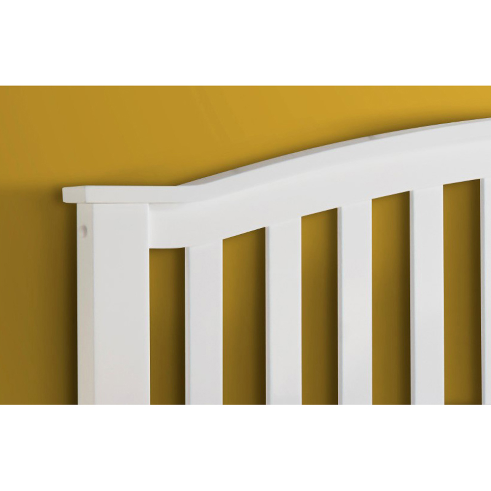 Grayson Double White Wooden Ottoman Bed Frame Image 4