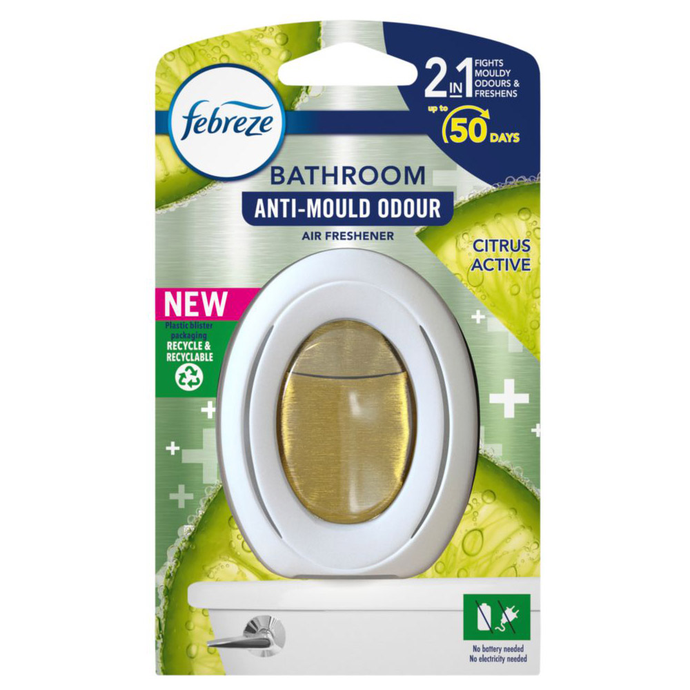 Febreze Bathroom Anti-Mould Citrus Active Air Freshener 7.5ml Image 1