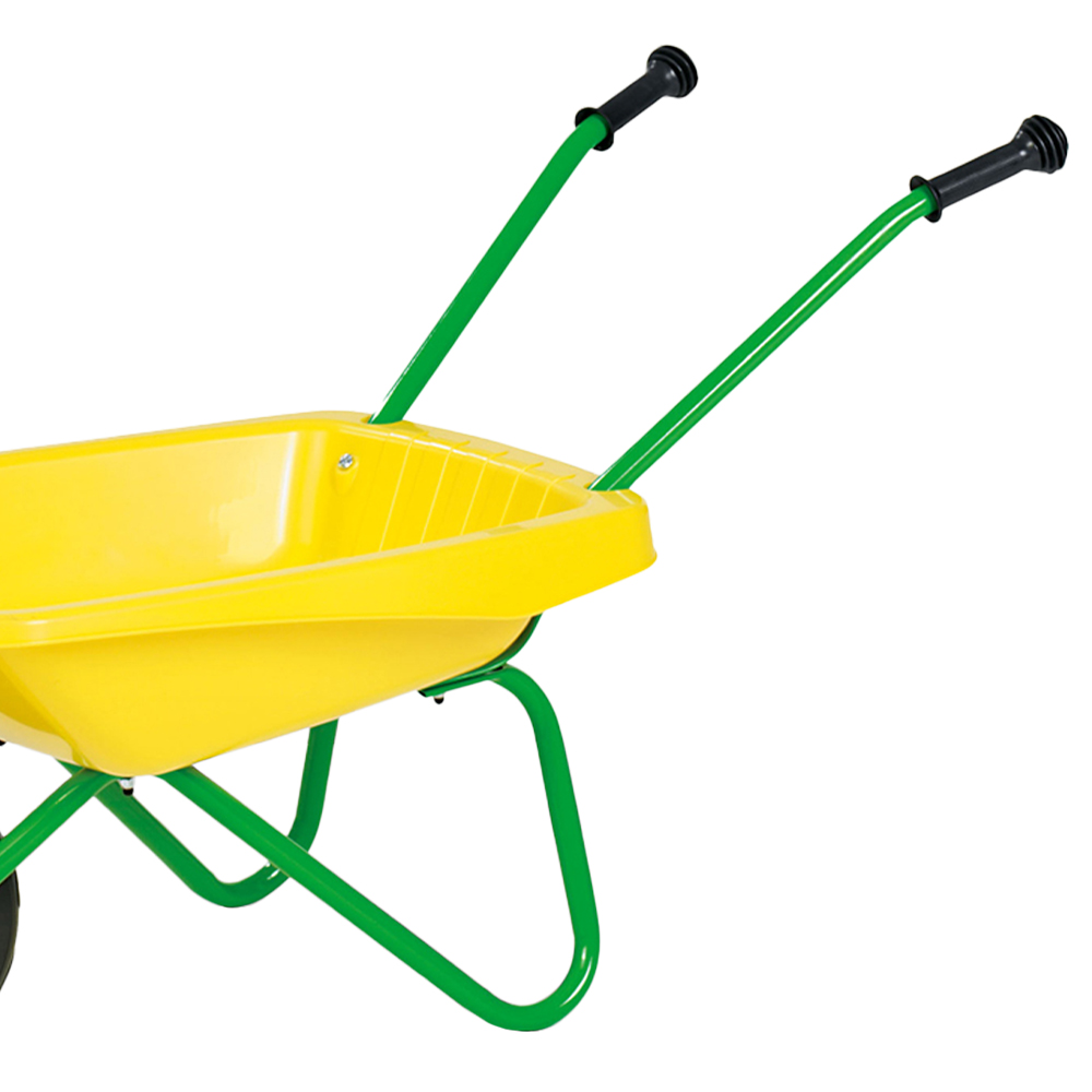 Robbie Toys Yellow and Green Kid’s Metal and Plastic Wheelbarrow Image 3