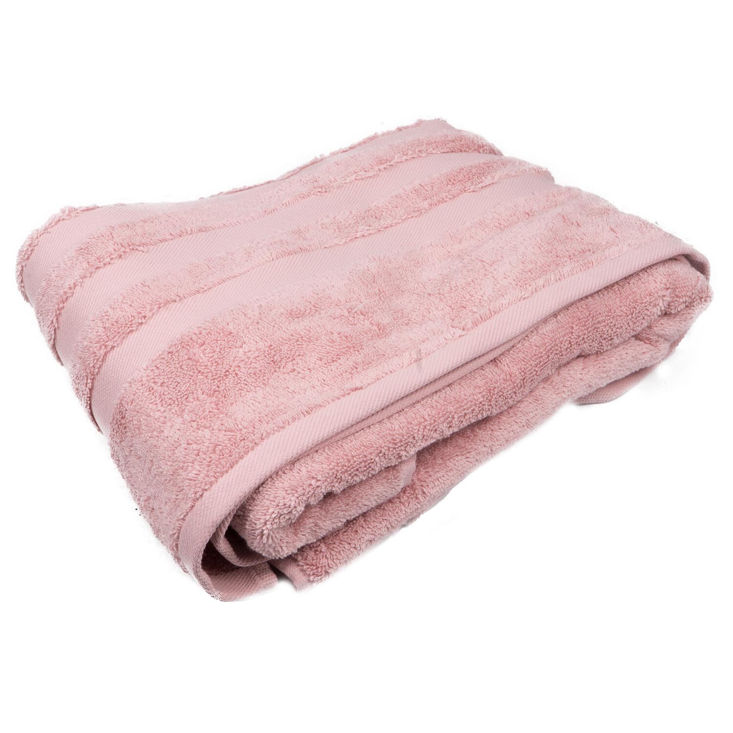 Turkish Cotton Dusky Pink Terry Dobby Bath Towel Image