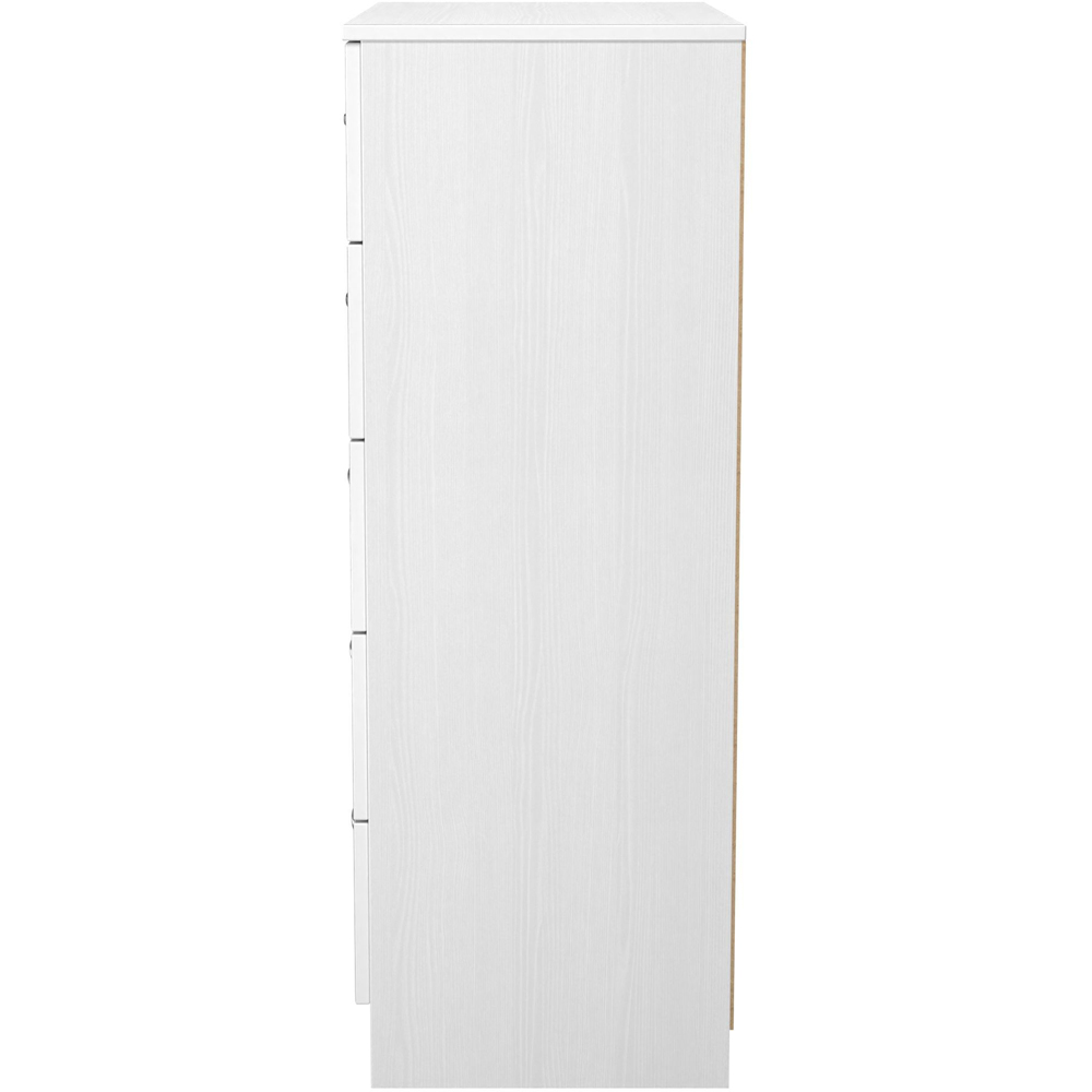 Crowndale Dorset 5 Drawer Signature White Chest of Drawers Ready Assembled Image 3