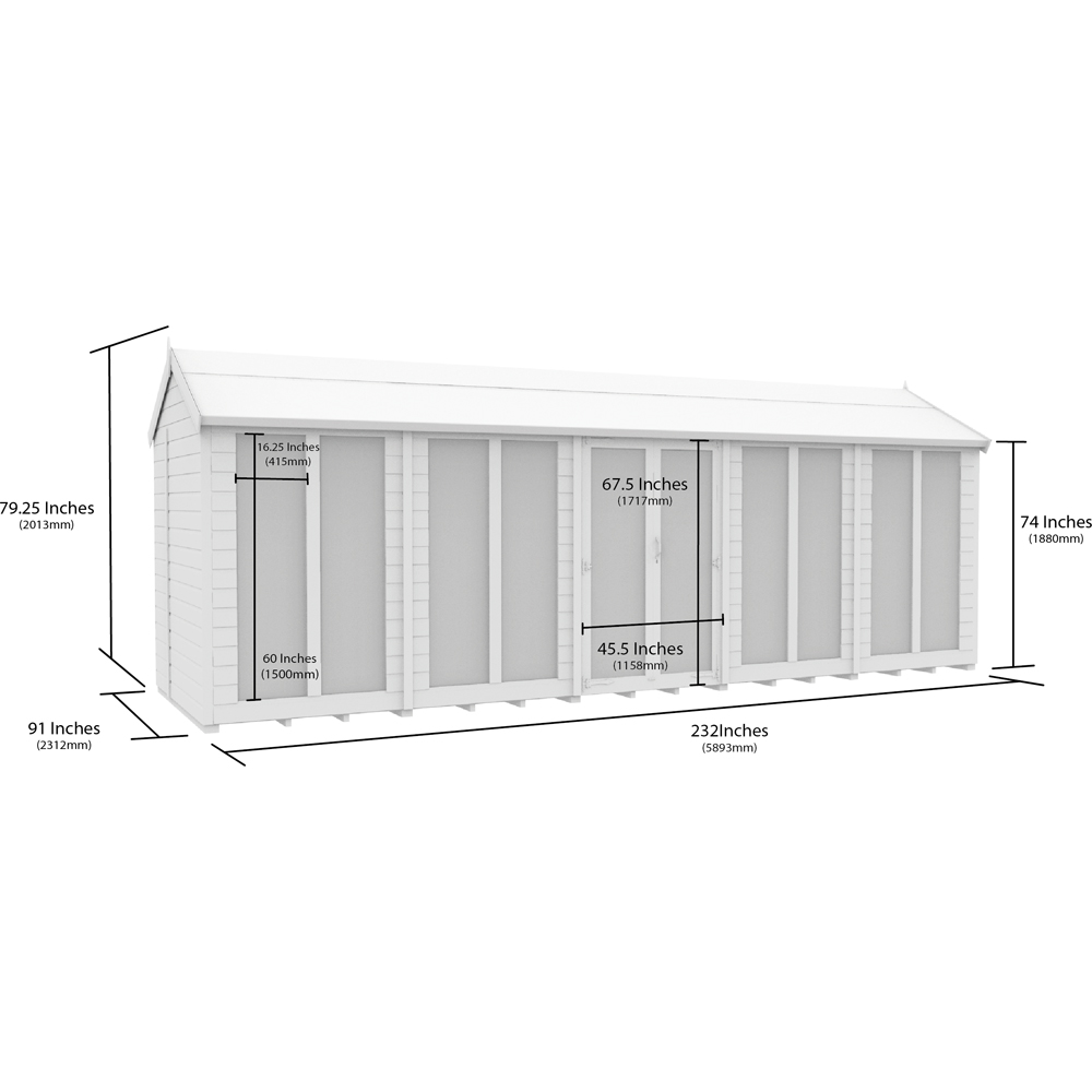DIY Sheds 20 x 8ft Tongue and Groove Timber Apex Summerhouse Image 7