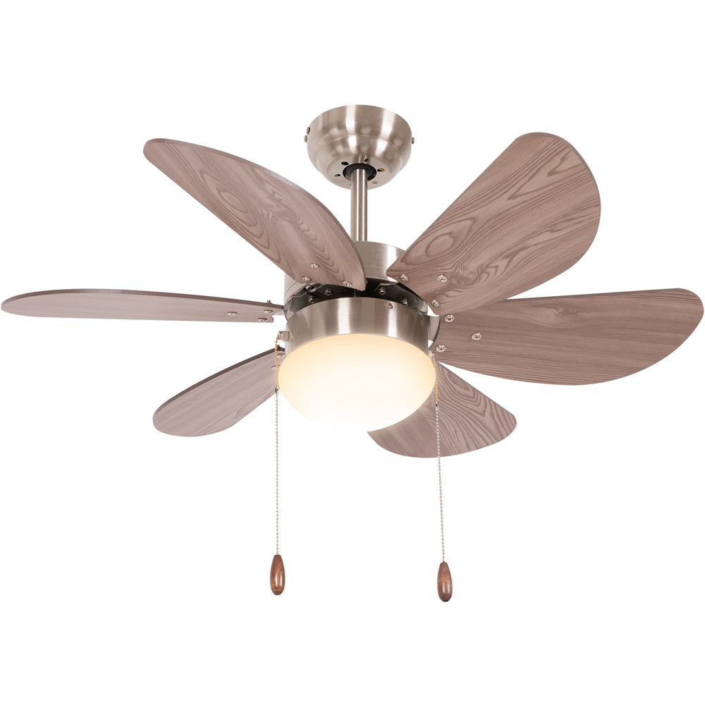 Portland Walnut Brown Ceiling Fan with LED Image 1