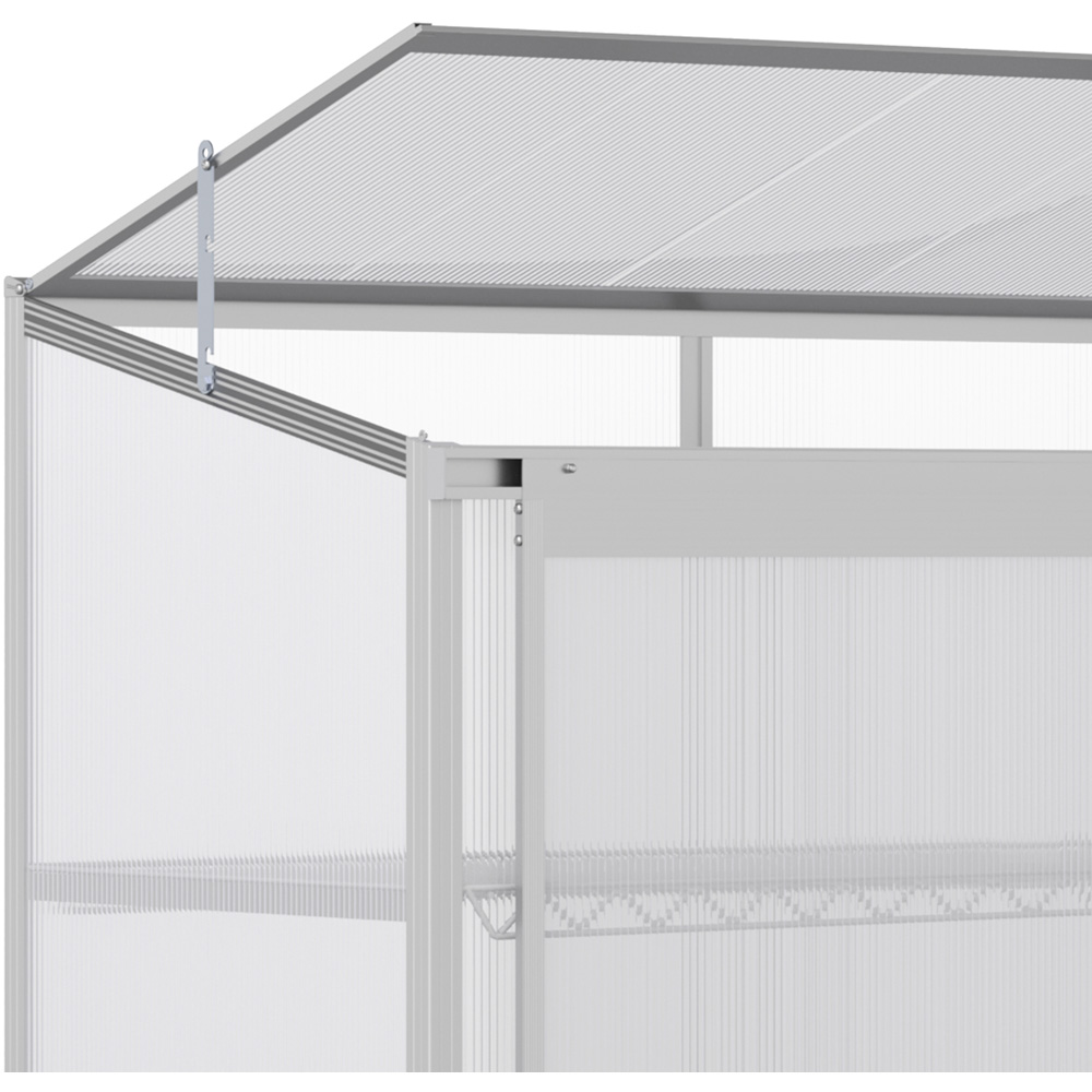Outsunny 3 Shelf Polycarbonate 4 x 2ft Cold Frame Greenhouse with Openable Roof Image 3
