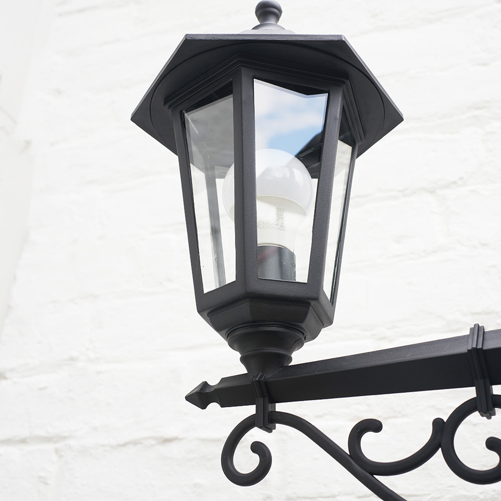 ValueLights Mayfair Black 3 Way Outdoor Lamp Post Light Image 3