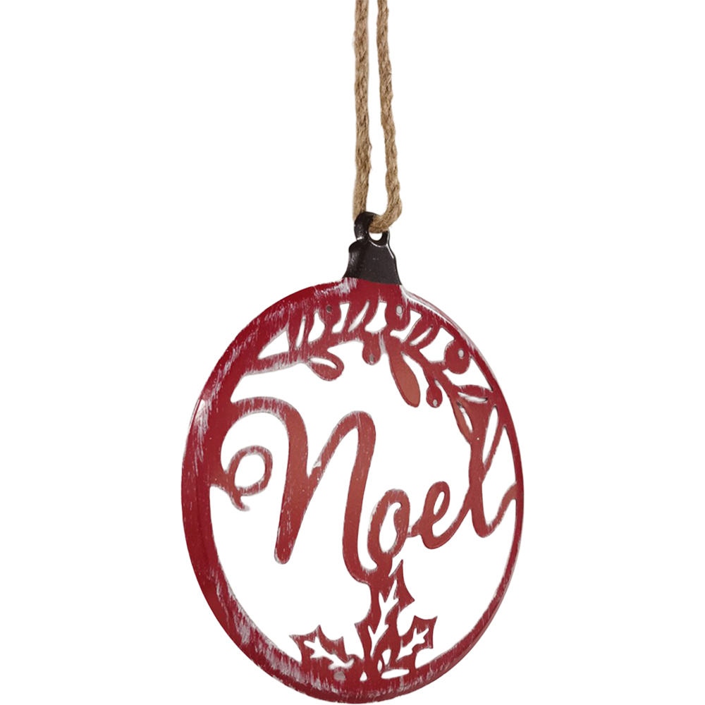 Noel Joy Metal Hanging Decoration Red Image 2