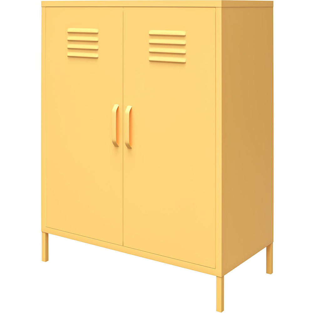 Novogratz Cache 2 Door Yellow Metal Locker Storage Cabinet Image 6