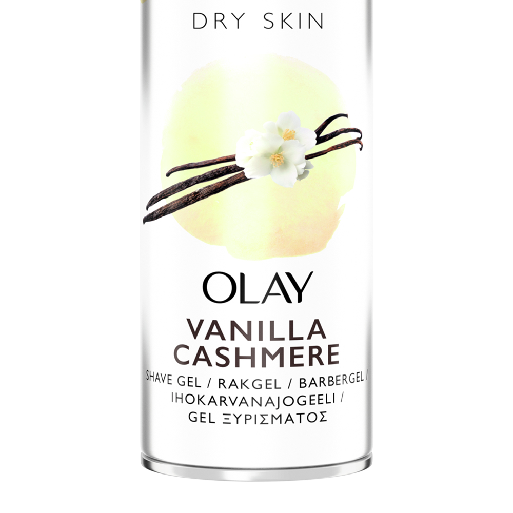Gillette Satin Care with Dry Skin Vanilla Cashmere Olay Shaving Gel 200ml Image 3