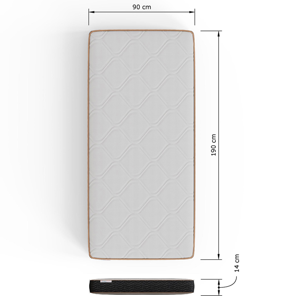 GFW Single White Faux Leather End Lift Ottoman Bed with Bonnell Mattress Image 9
