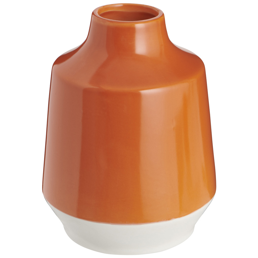 Wilko Orange Curved Vase Image 1