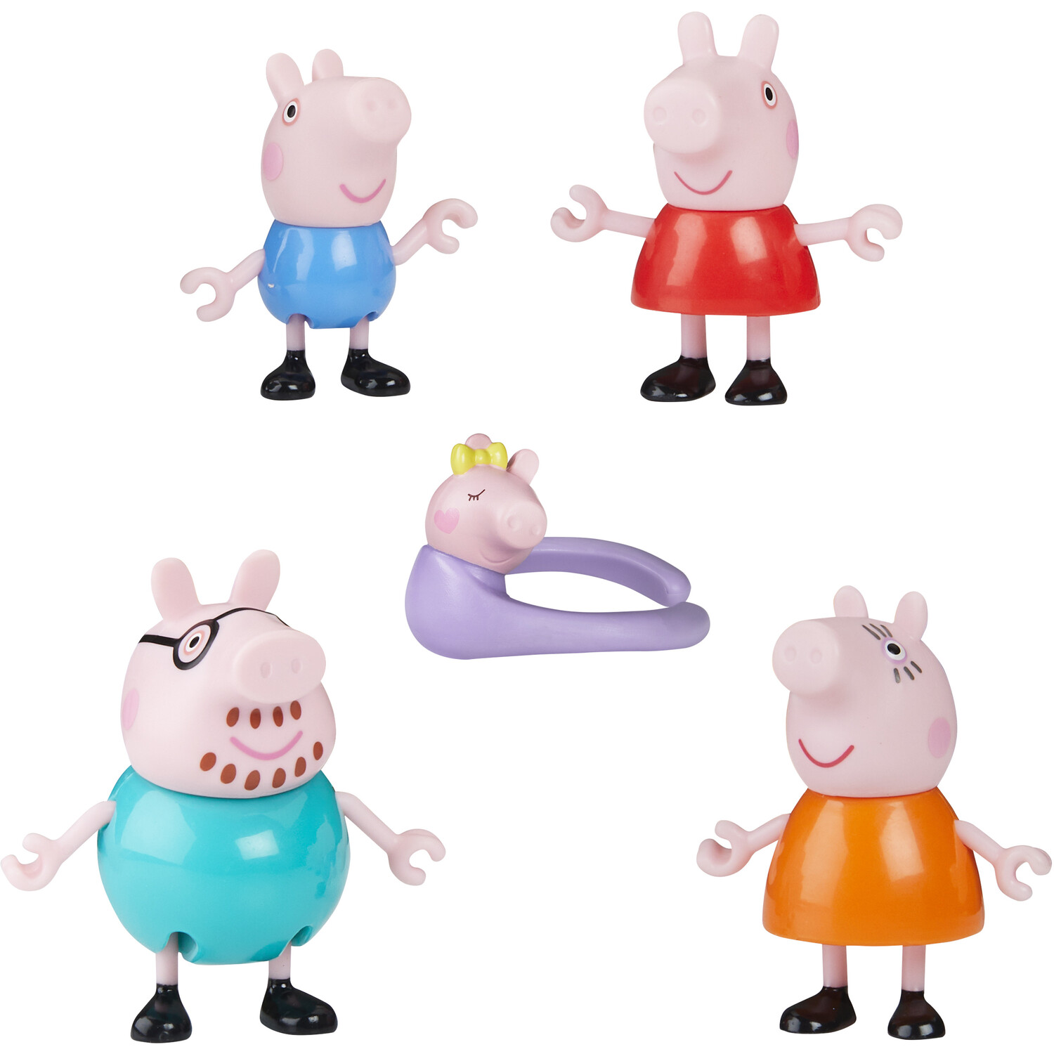 Peppa Pig Family of Five Toy Set Blue Image 4