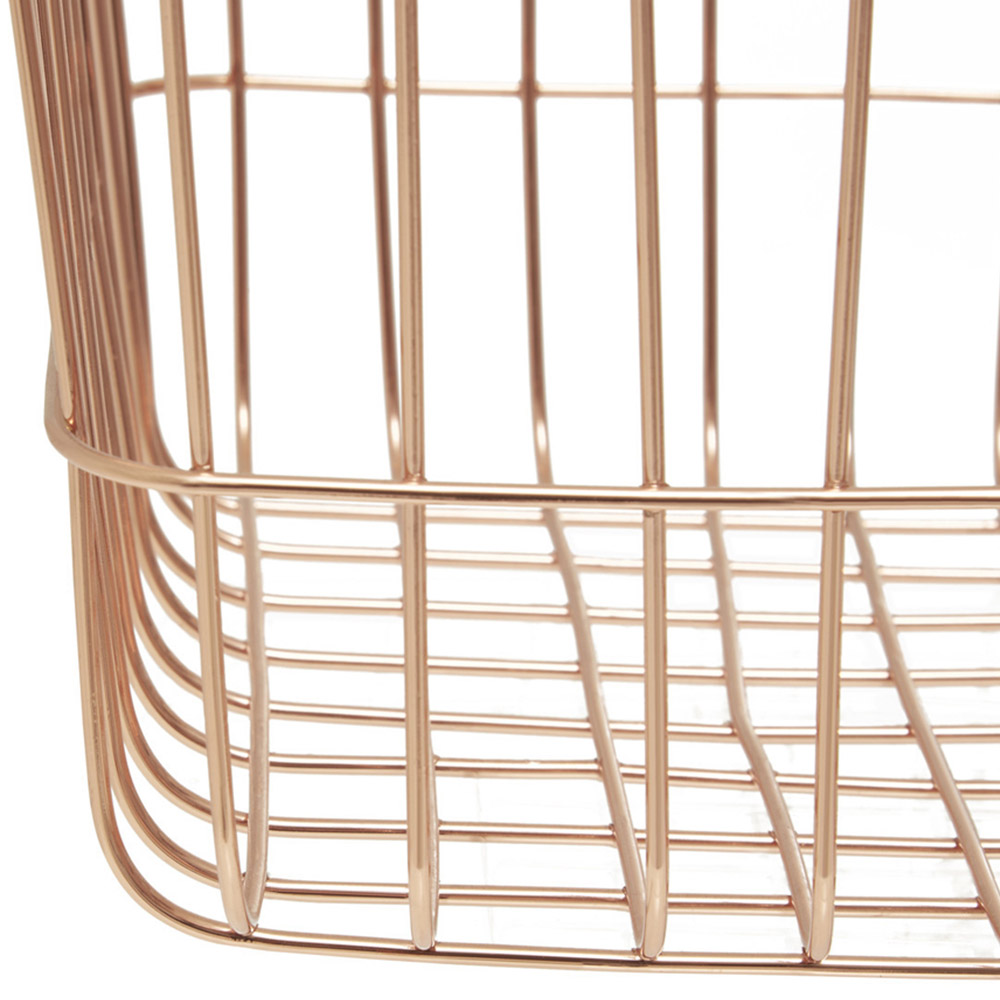 Premier Housewares Vertex Copper Finish Square Basket Image 4