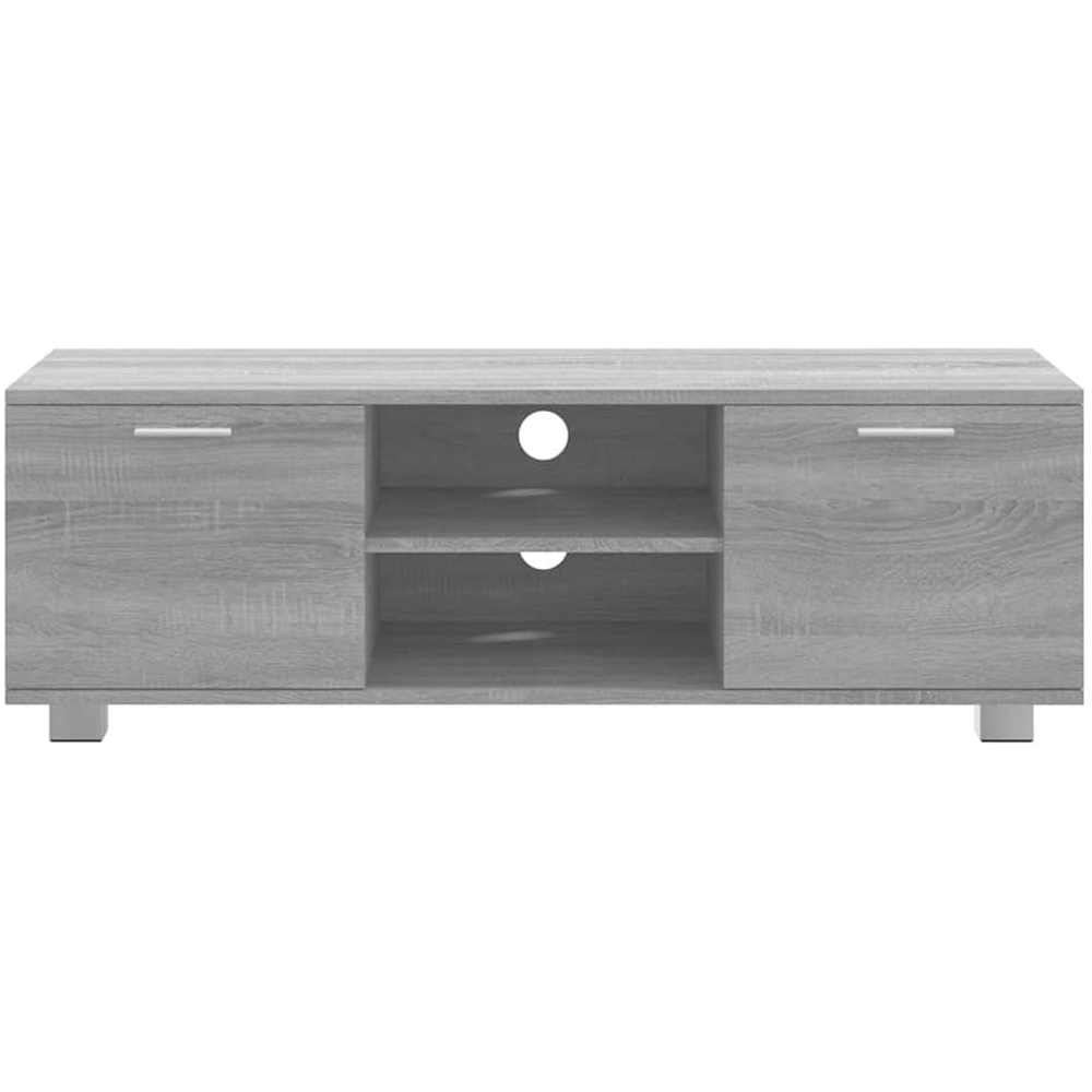vidaXL 2 Door 2 Shelf Grey Sonoma TV Cabinet Image 4