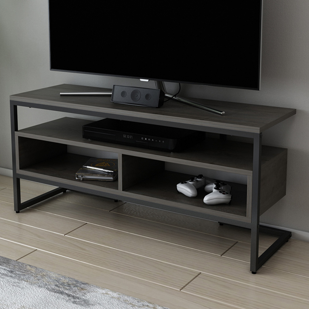 Decorotika Merrion 3 Shelf Black Wenge TV Stand for 50 inch TV Image 1