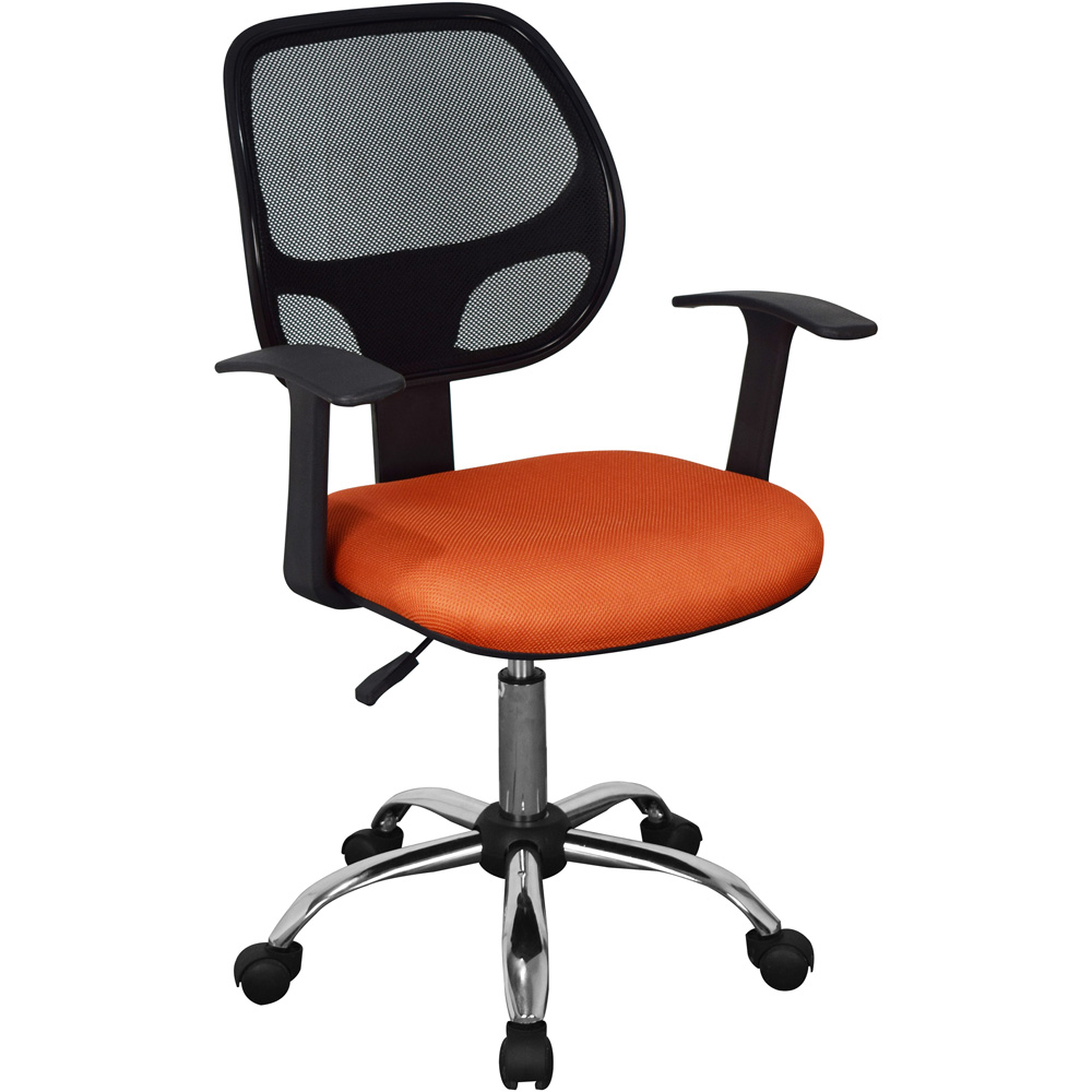 Loft Orange Mesh Swivel Home Office Chair Image 2