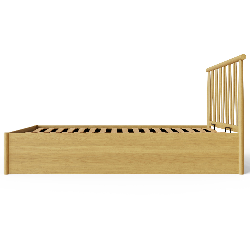 GFW Fusum Double Oak Spindle Wooden Ottoman Bed Image 3