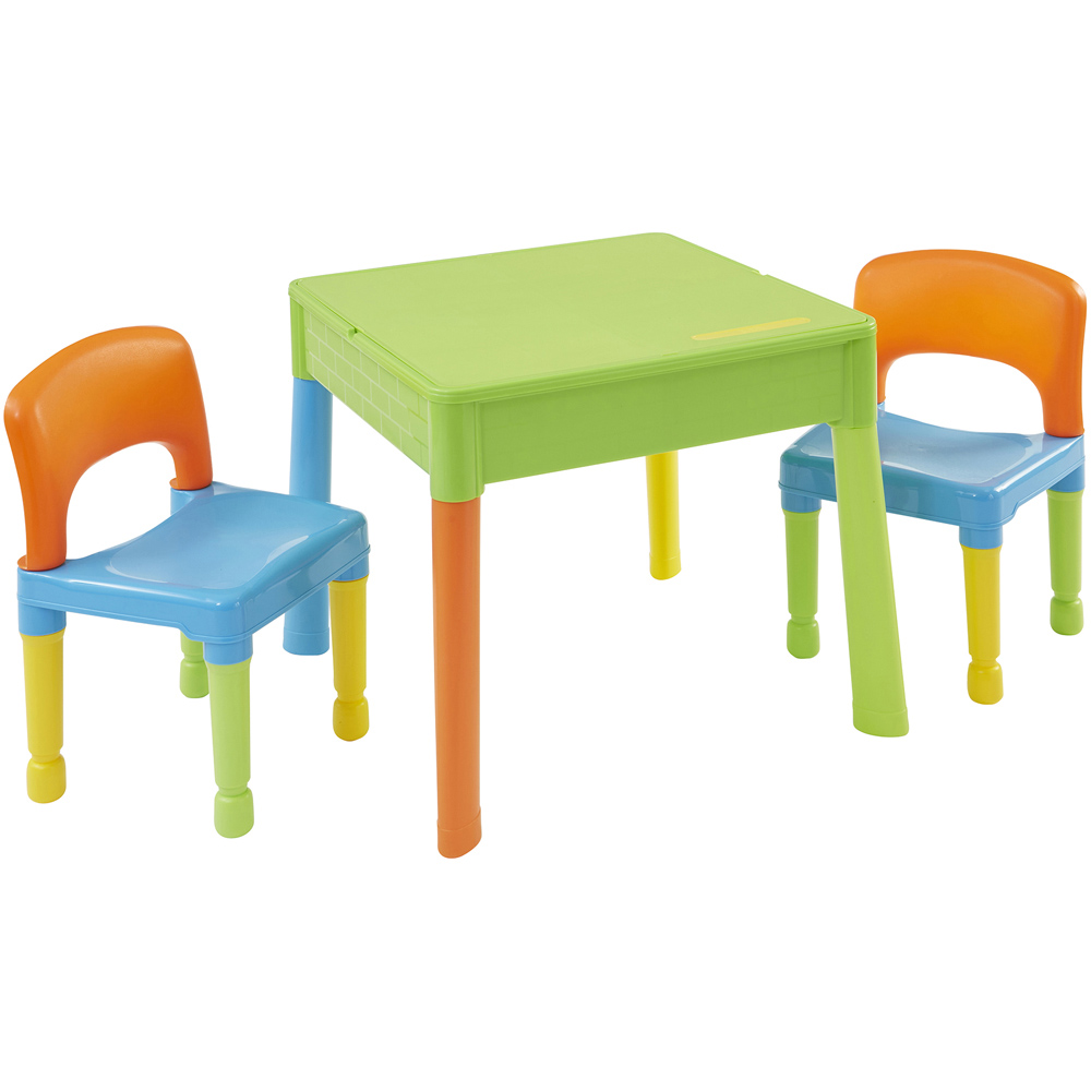 Liberty House Toys Kids 5-in-1 Multicoloured Activity Table and 2 Chairs Set Image 2