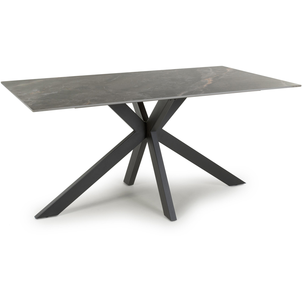 Shankar Verona 6 Seater Grey Marble Ceramic Dining Table Image 2