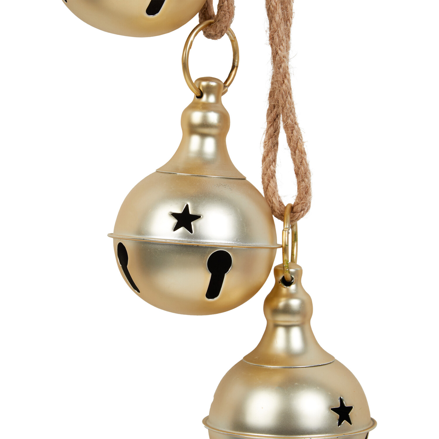 Jingle Bell Door Hanger - Gold Image 3