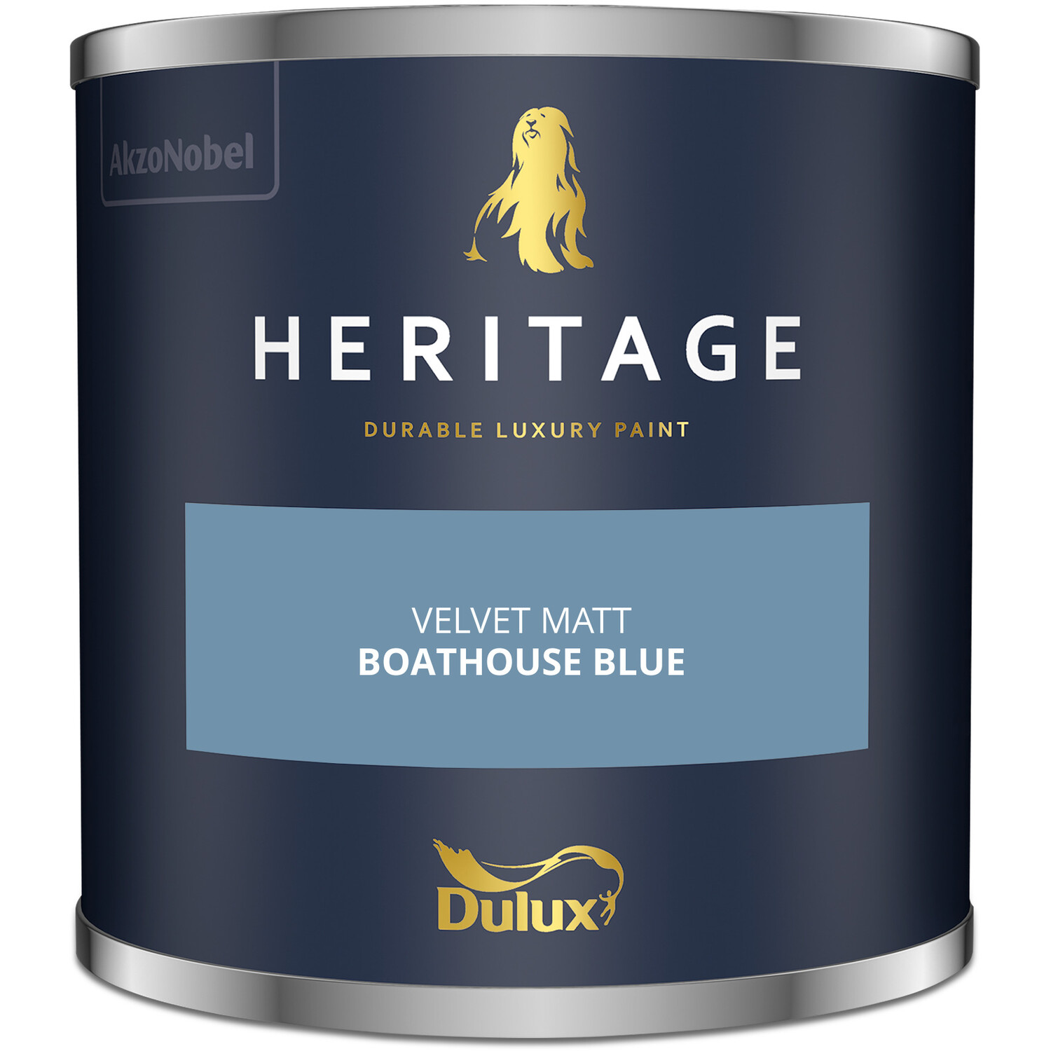 Dulux Heritage Walls and Ceilings Boathouse Blue Velvet Matt Emulsion Paint Tester Image 2
