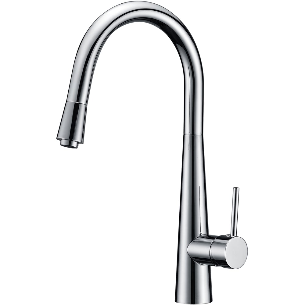 Nes Home Corry Chrome Single Lever Modern Swivel Spout Mono Kitchen Mixer Tap Image 1