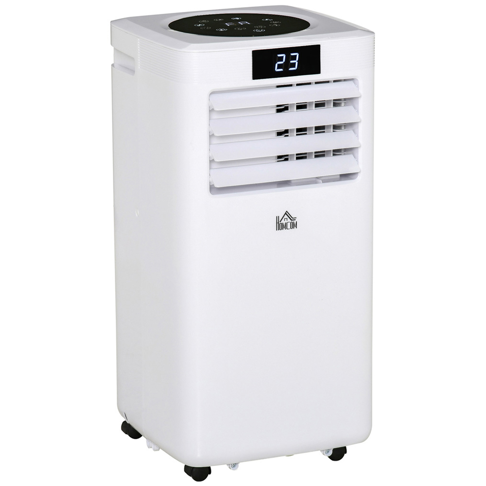 HOMCOM White 10000BTU Portable Air Conditioner with Wheels Image 1