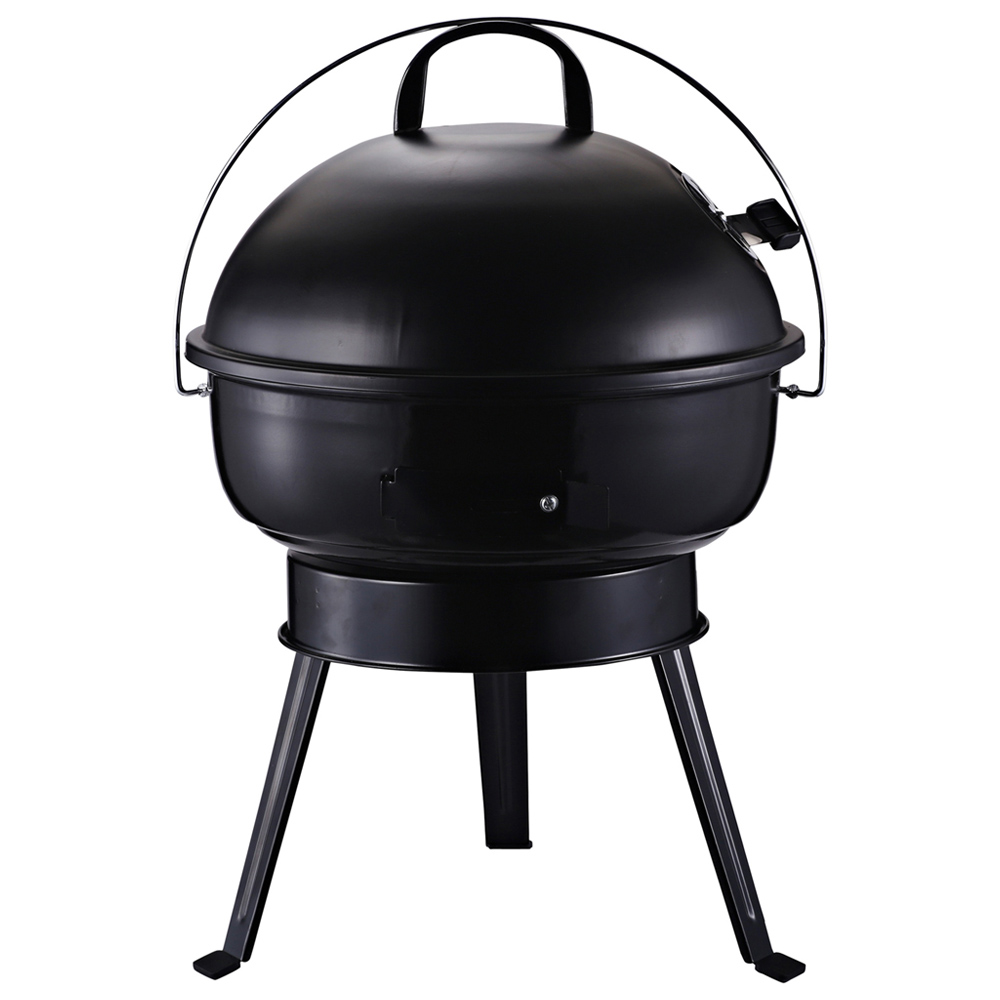 Outsunny Black Portable Charcoal BBQ Grill Wilko
