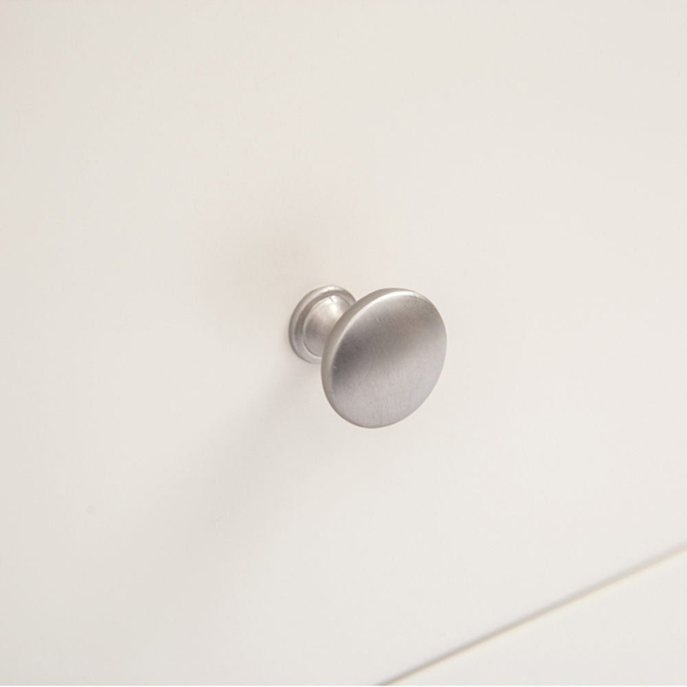Cabinet Bits Trevi 5 Drawer White Chrome Knob Chest of Drawers Image 7