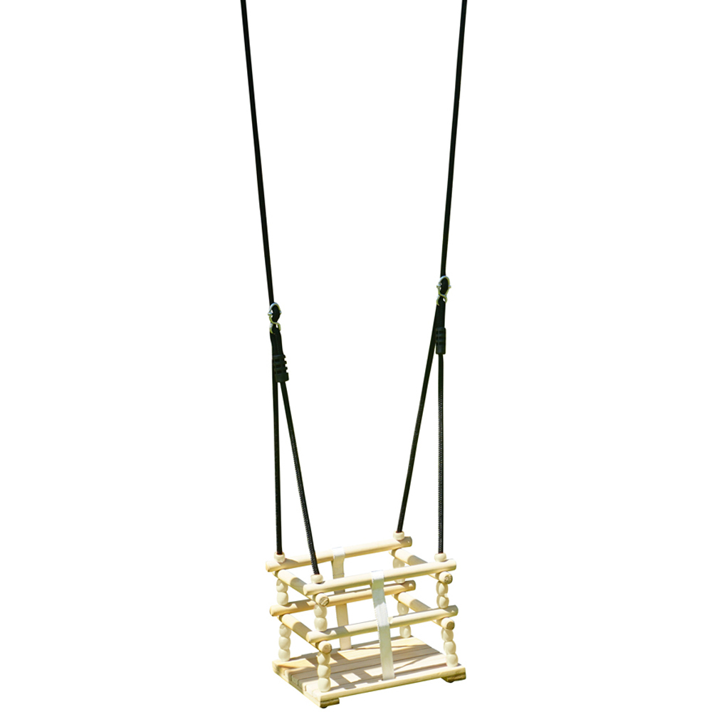 Soulet Prune Kids Double Wooden Swing Set with Slide Image 8