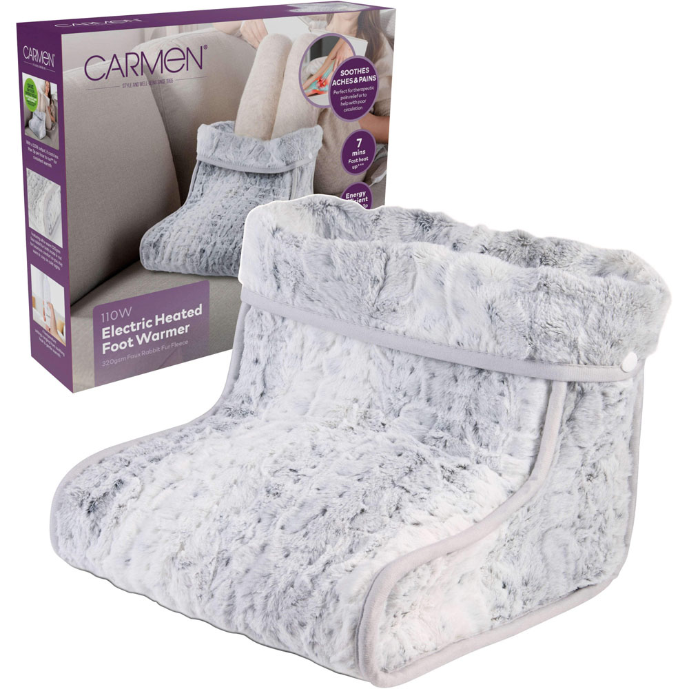 Carmen Grey Heated Electric Foot Warmer Image 3