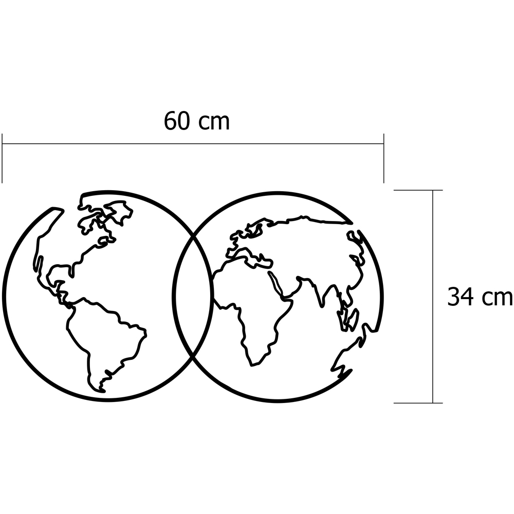 Decortie Black Metal Modern United Theme Wall Art Image 4