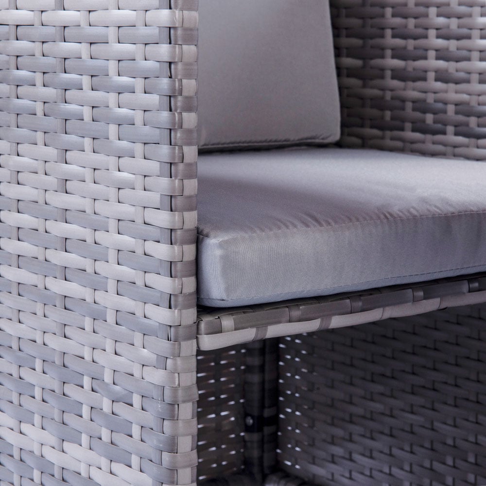 Outdoor Living Milano 8 Seater Grey Rattan Cube Dining Set Image 7