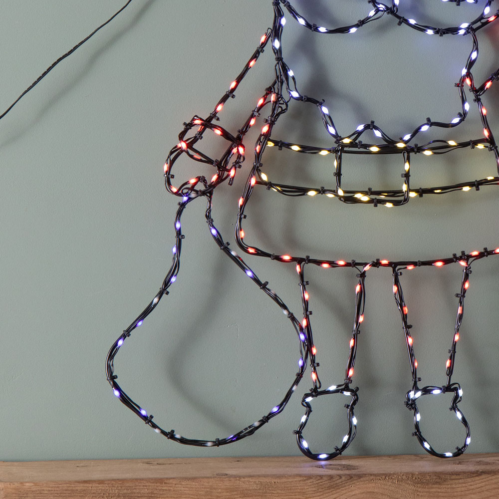 Samuel Alexander Multicolour LED FlexiBrights Light Up Christmas Santa Silhouette Decoration Image 8