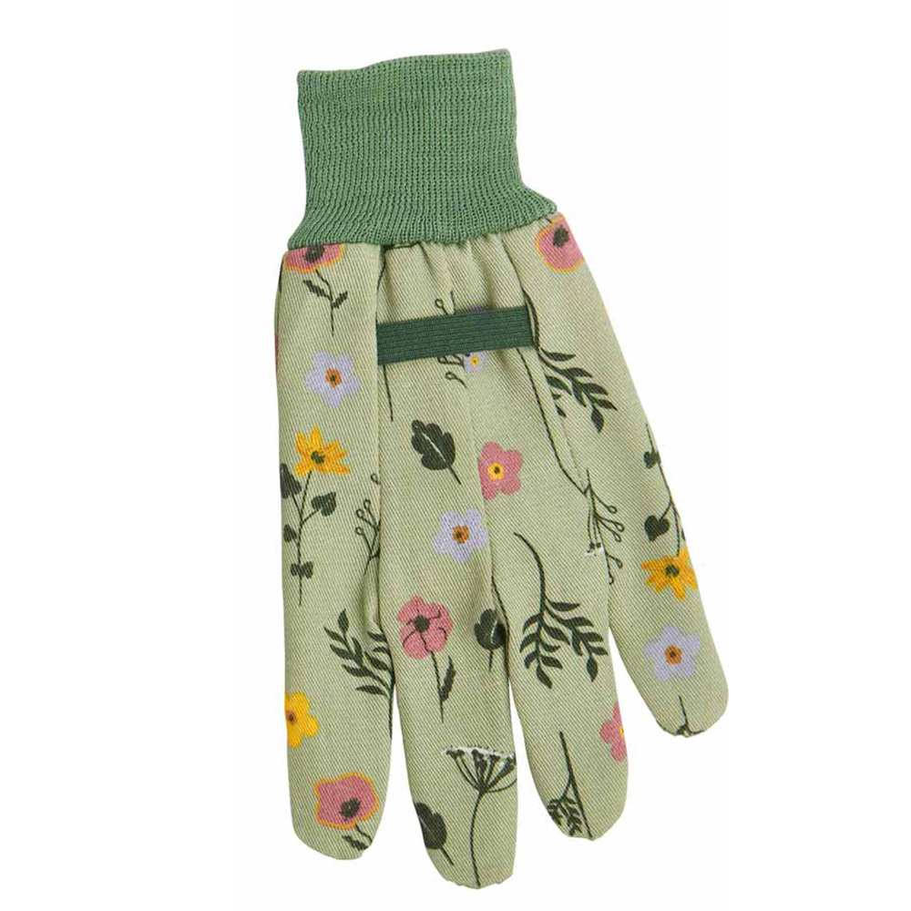 Wilko Garden Floral Cotton Glove Medium Image 2