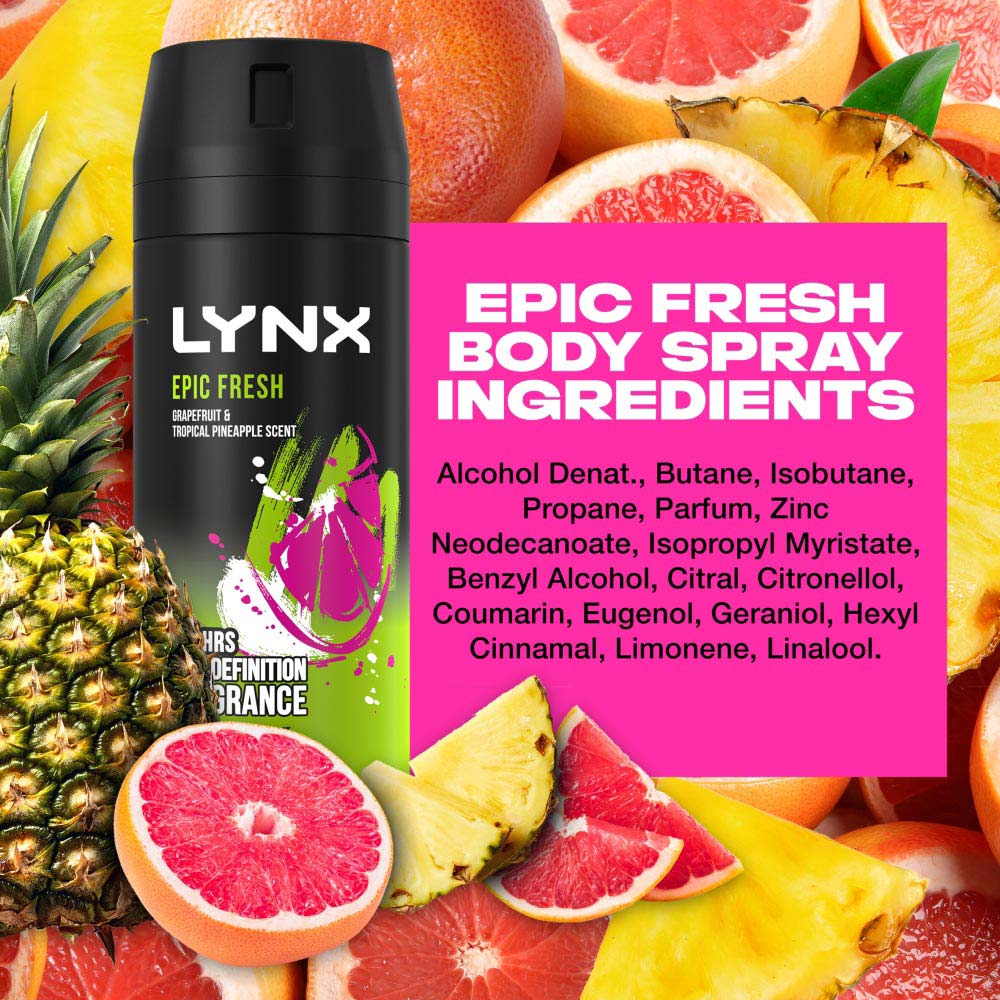 Lynx Epic Fresh Body Spray 150ml Image 3