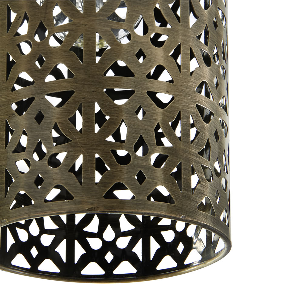 Wilko Tunis Brass-Effect Pendant Light Shade Image 4