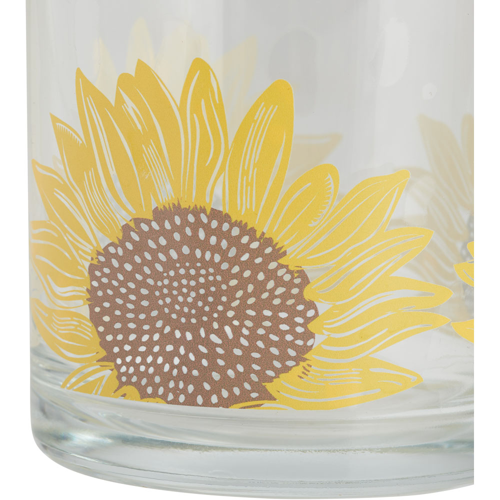 Wilko Sunflower Glass Tumblers 4 Pack Image 3