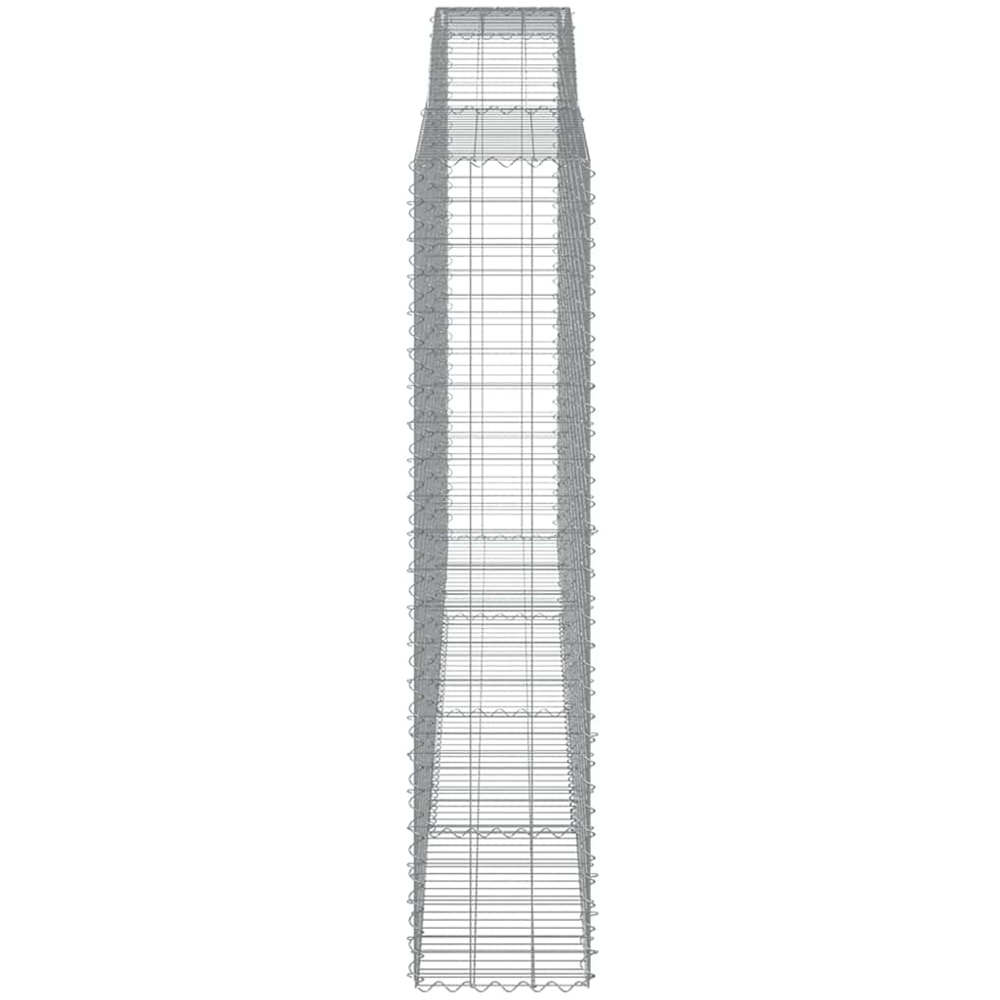 vidaXL Silver Galvanised Iron Arched Gabion Basket 400 x 50 x 220/240cm 5 Pack Image 3