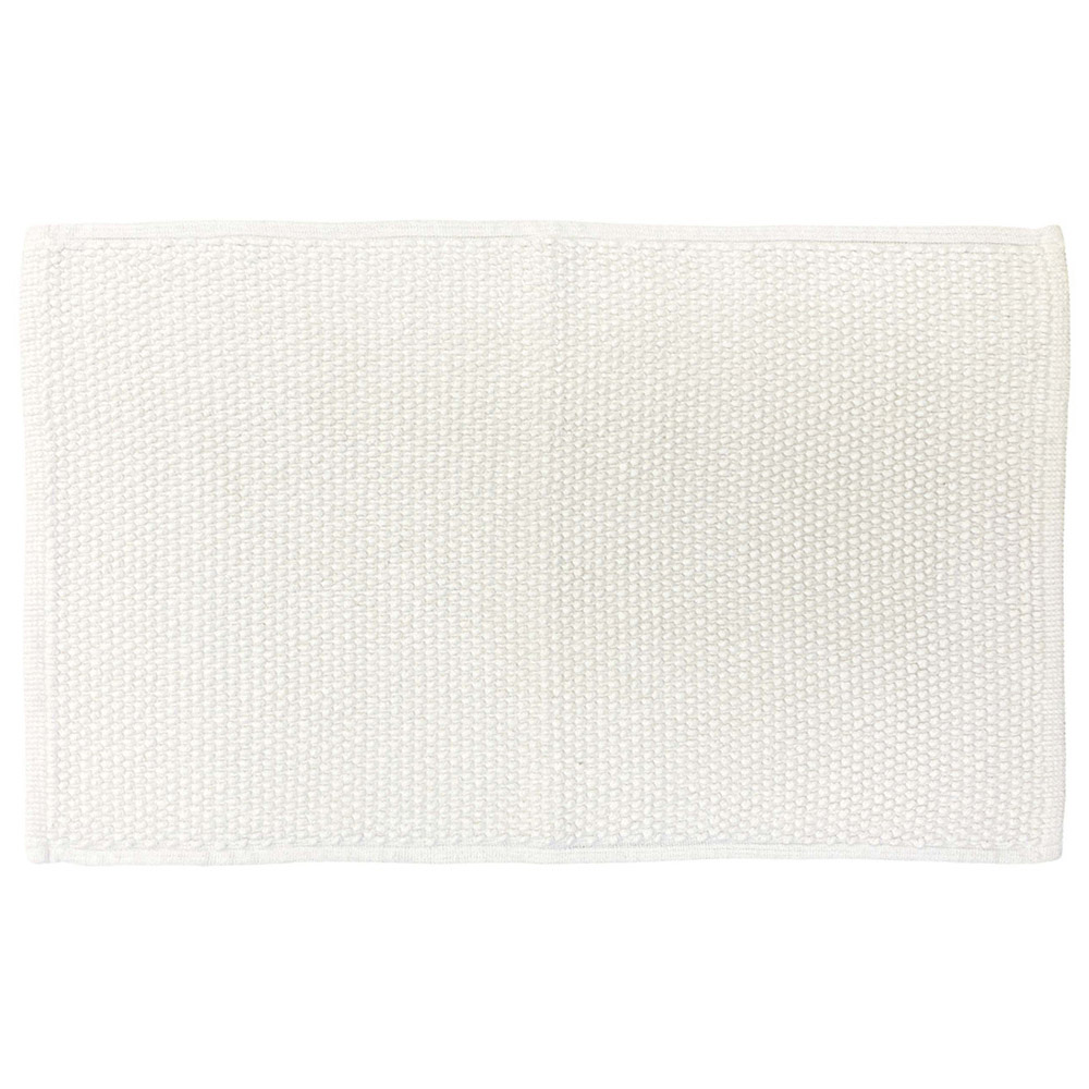 Yard Loft Cotton AntiSlip Bath Mat White Wilko