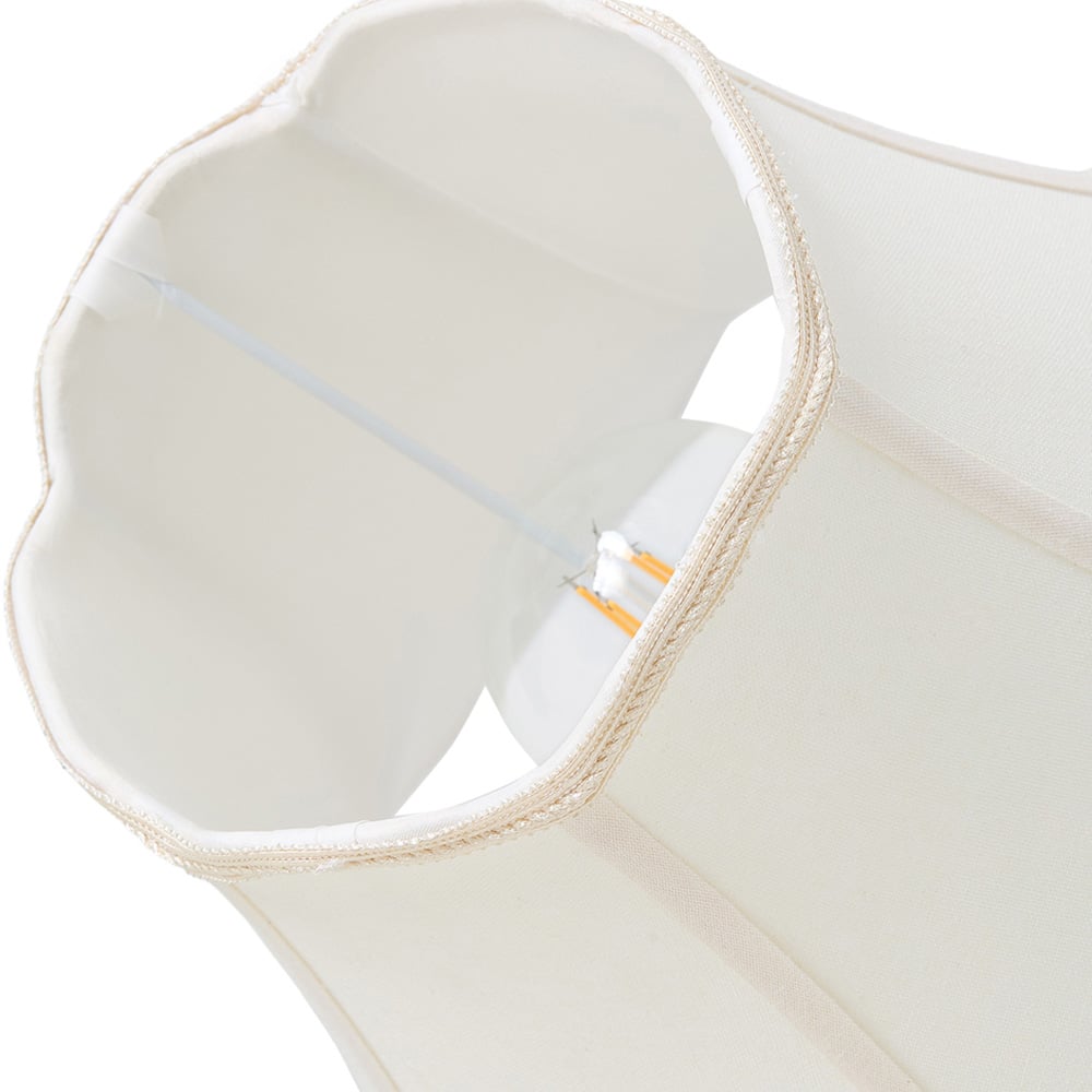 Living and Home Gold and White Fabric Table Lamp Image 3