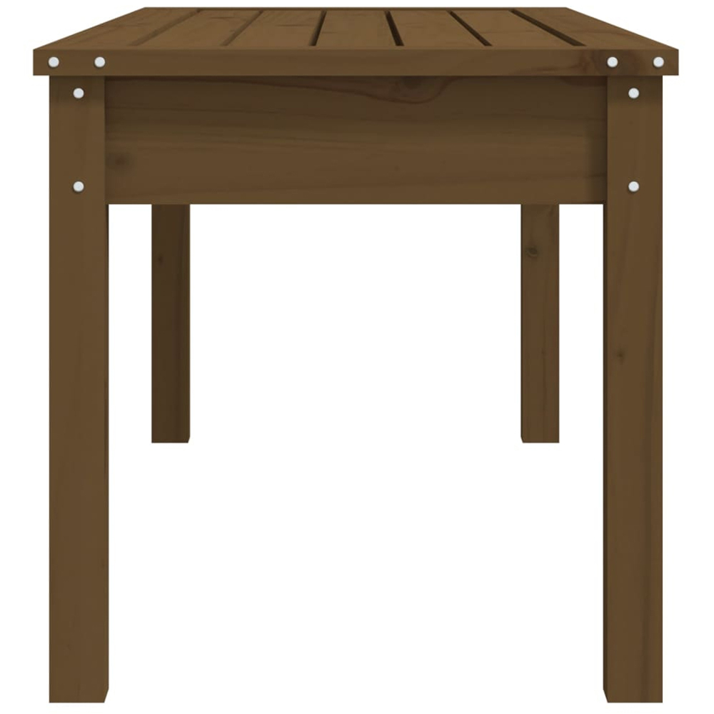 vidaXL Honey Brown Solid Pine Wood Slatted Garden Bench 109 x 44 x 45cm Image 4